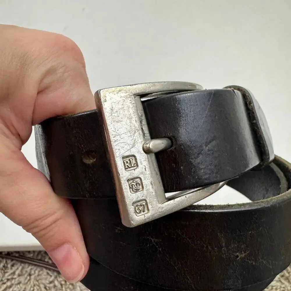 Polo Ralph Lauren Black Leather Belt